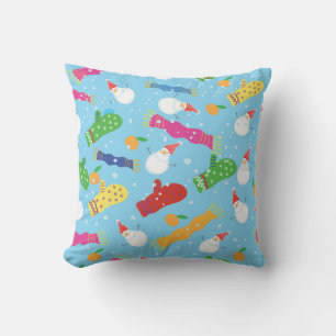 Happy new year , Christmas pattern Throw Pillow