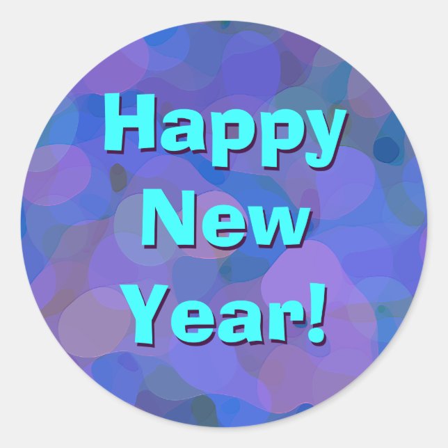 Happy New Year! Classic Round Sticker (Front)