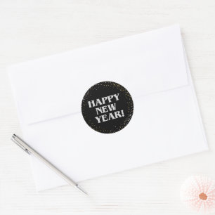 Happy New Year Classic Round Sticker