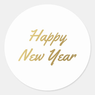 Happy new year - classic round sticker