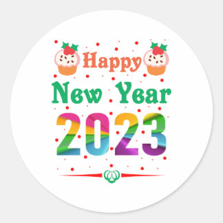 Happy New Year   Classic Round Sticker