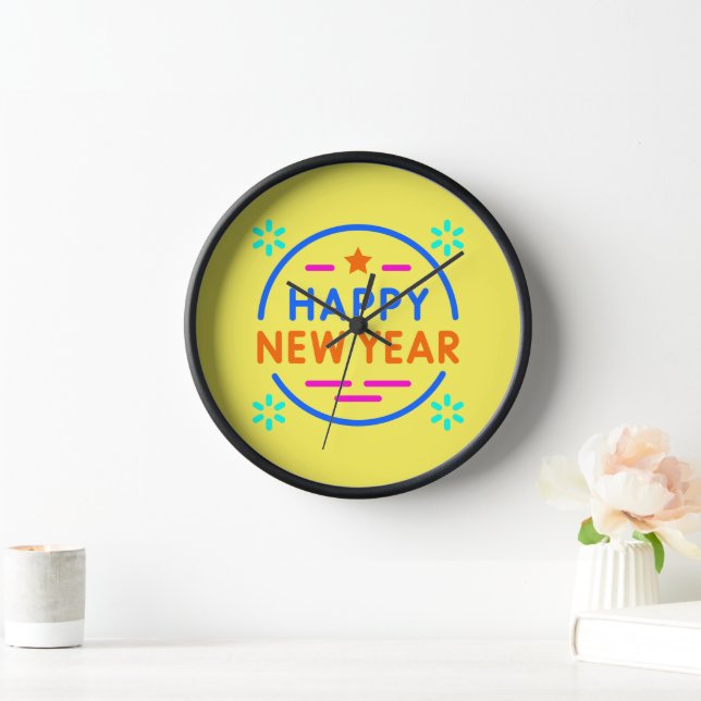"Happy New Year"  Clock (Home)