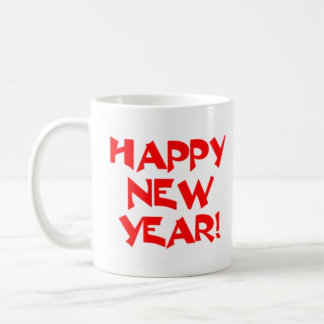 happy new year coffee mug (Left)