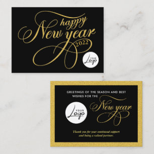 Happy New Year Company Business Logo Card