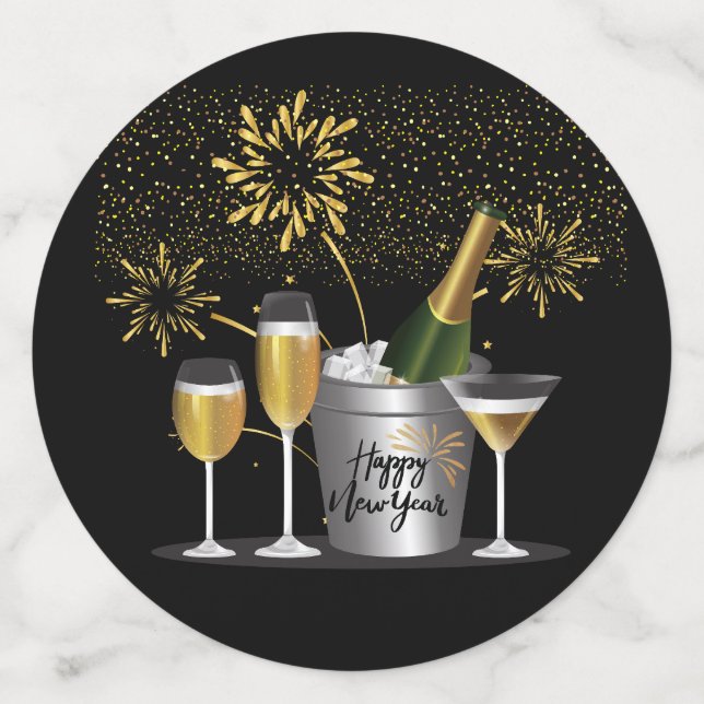 Happy New Year - Confetti (Large Back)