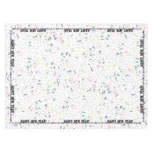 Happy New Year -  Confetti and Party Hats Tablecloth