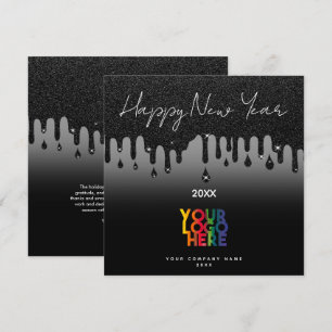 Happy New Year Corporate Business Logo Black