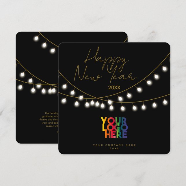 Happy New Year Corporate Business Logo Holiday (Front/Back)