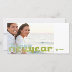 Happy New Year Corporate Photo Postcard