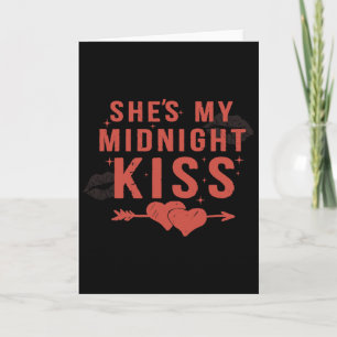 Happy New Year Couples She's My Midnight Kiss Vale Card