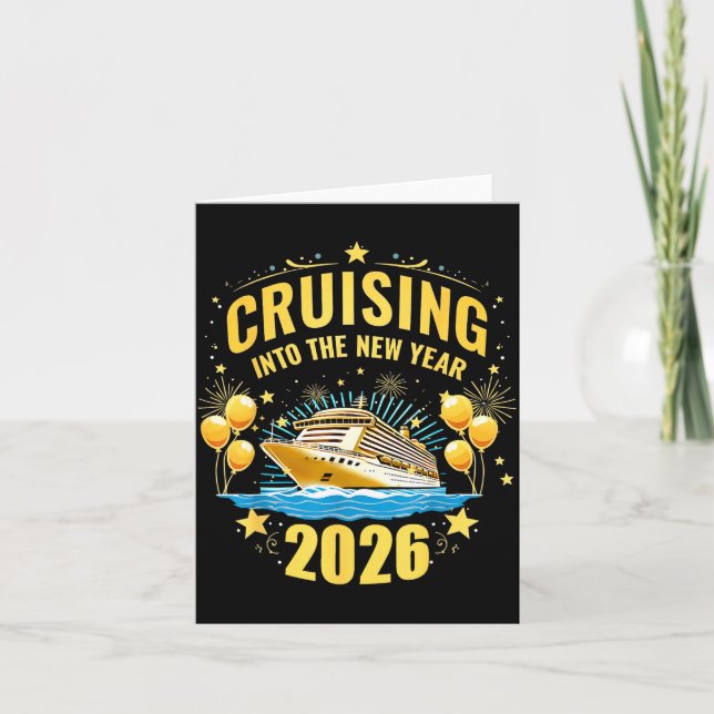 Happy New Year Cruise 2026 Party Trip Cruising Int Card (Front)