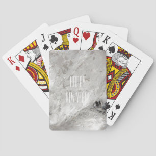 Happy New Year! Crystal Playing Cards Poker