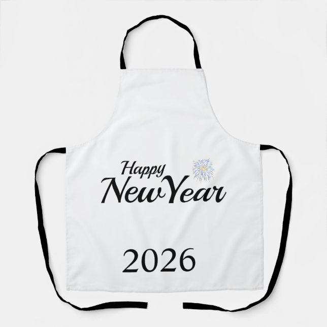 Happy New Year Custom Present Apron (Front)