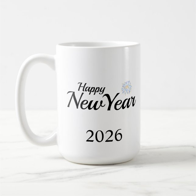 Happy New Year Custom Present Coffee Mug (Left)