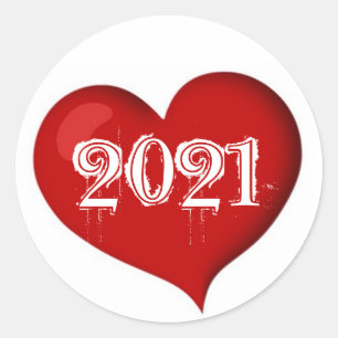 Happy New Year Customizable Classic Round Sticker