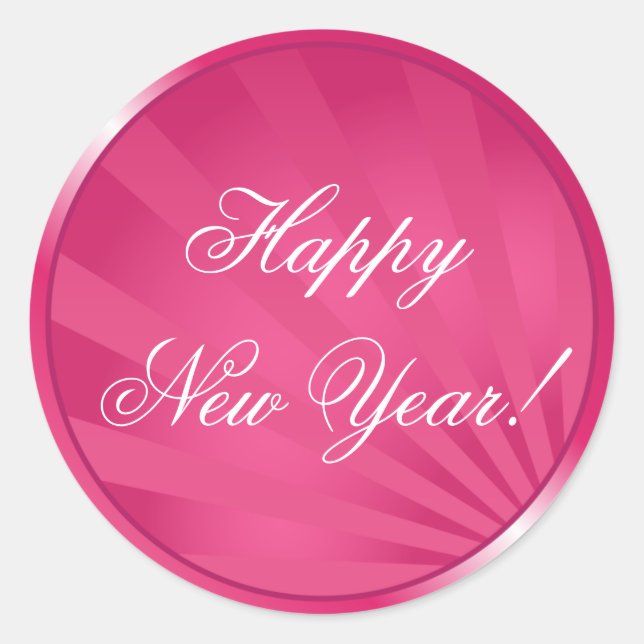 Happy New Year Customizable Sticker (Front)