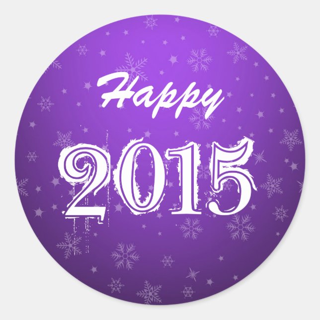 Happy New Year Customizable Sticker (Front)