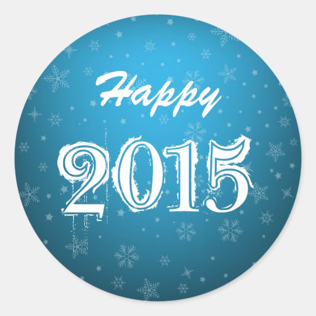 Happy New Year Customizable Sticker (Front)