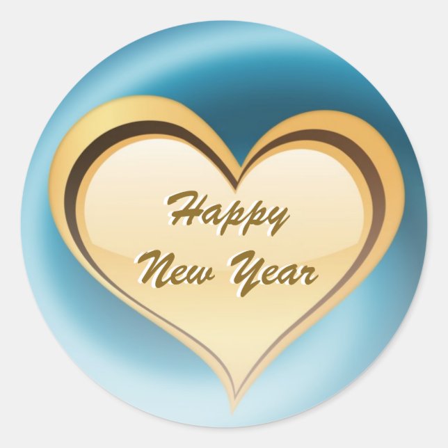 Happy New Year Customizable Sticker (Front)