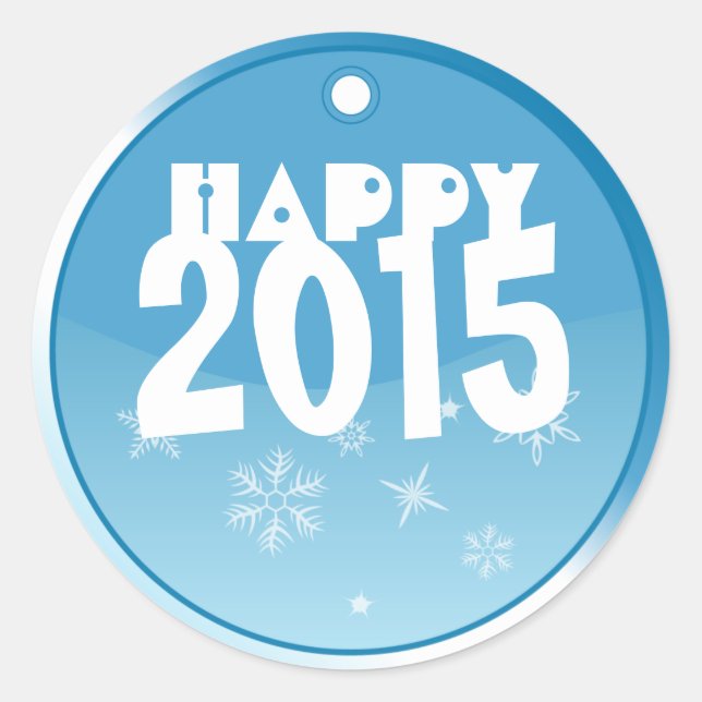 Happy New Year Customizable Sticker (Front)