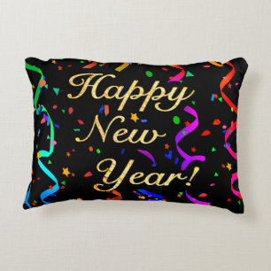 "Happy New Year!" Decorative Pillow