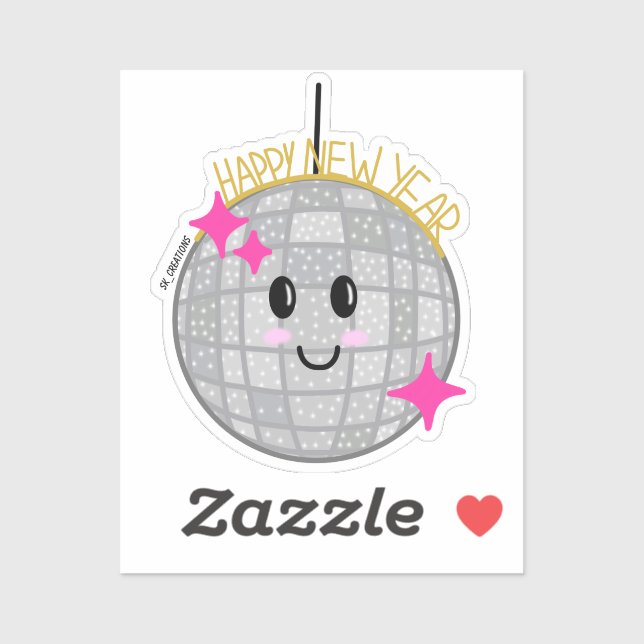 Happy New Year Disco Ball (Sheet)