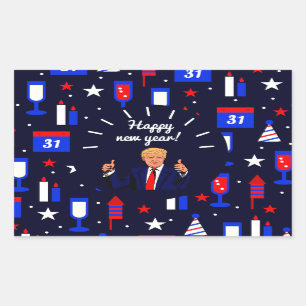 happy new year donald trump sticker