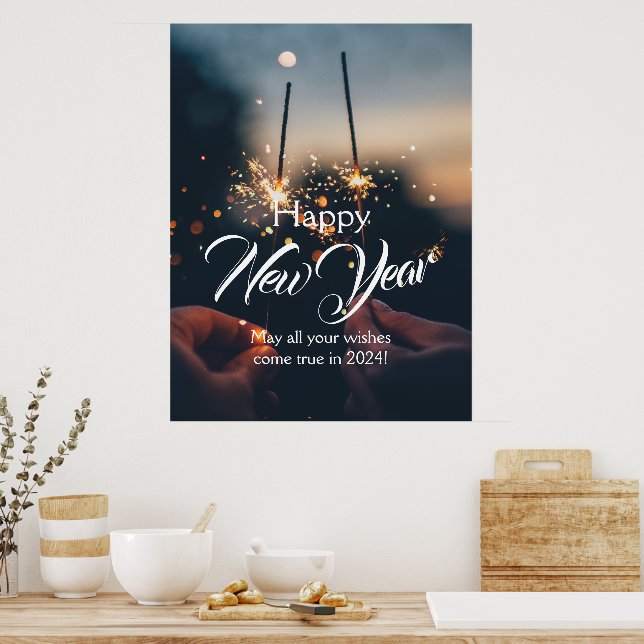 Happy New Year Editable Poster (Kitchen)