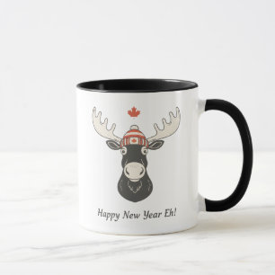 Happy New Year Eh Canada Moose Mug