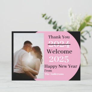 Happy New Year Elegant Classic Personalized Name Holiday Card