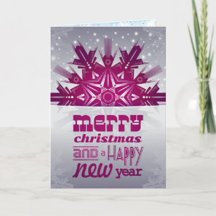 Happy New Year Elegant purple Holiday Card