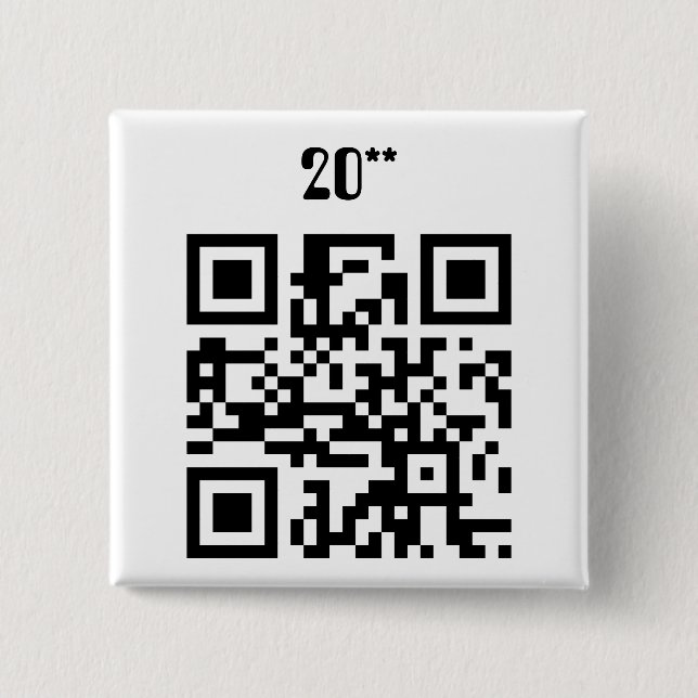 Happy New Year - English 2 Inch Square Button (Front)