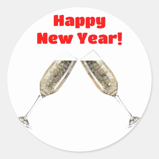 Happy New Year Envelope Seals (Front)