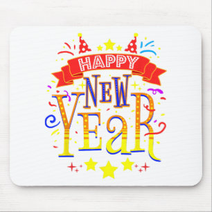 Happy New Year Eve Party 2025 Mouse Pad