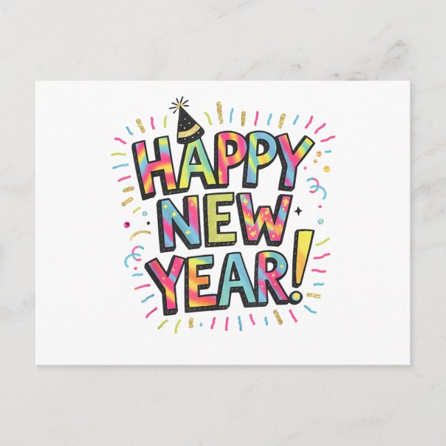 Happy New Year Eve Party 2026 Family Matching Fire Holiday Postcard (Front)