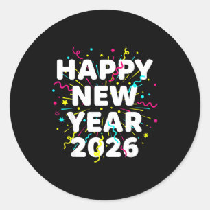 Happy New Year Eve Party 2026 Nye Family Matching Classic Round Sticker