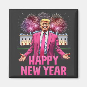 Happy New Year Eve Trump Resolution 2025 Magnet