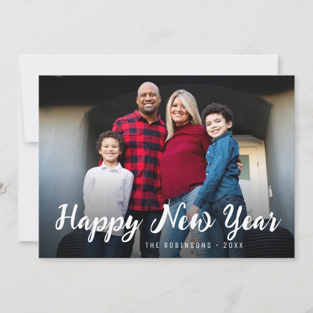 happy new year family holiday card (Front)