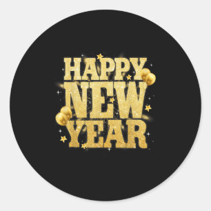 Happy New Year Family Reunion Party New Year Eve O Classic Round Sticker