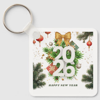Happy New Year – Festive Christmas Toys, Ornaments Keychain