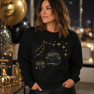 Happy New Year Fireworks Adult Sweatshirt