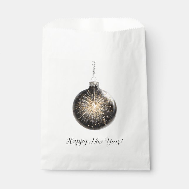Happy New Year Fireworks Ball Favour Bag (Front)