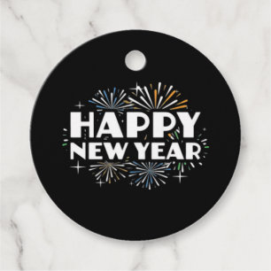 Happy New Year Fireworks Funny New Years Eve NYE E Favour Tags
