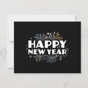 Happy New Year Fireworks Funny New Years Eve NYE E Holiday Card
