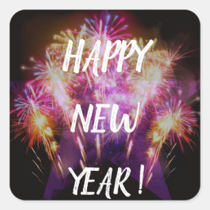 Happy New Year, Fireworks Sticker