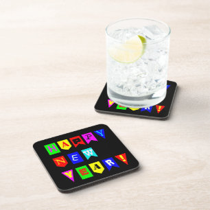 Happy New Year Flags Coaster