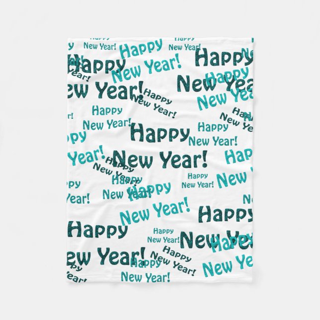 happy new year fleece blanket (Front)