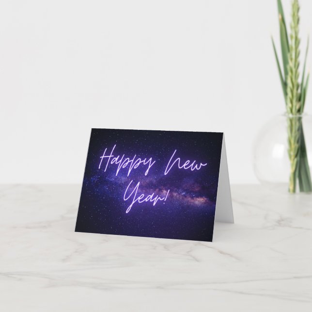 Happy New Year Folded Greeting Card (Front)