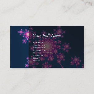 Happy New Year Fractal Business Card