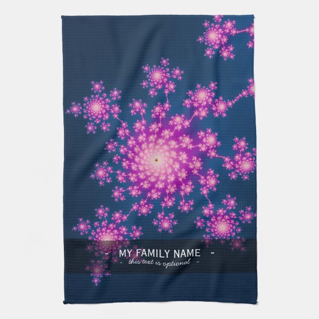 Happy New Year Fractal Kitchen Towel (Vertical)